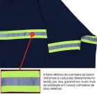 Camiseta Manga Longa Malha PV com Faixa Refletiva - Uniforme Profissional