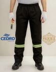 Calça de Brim com Faixa Refletiva - Uniforme Profissional