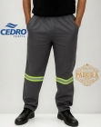 Calça de Brim com Faixa Refletiva - Uniforme Profissional